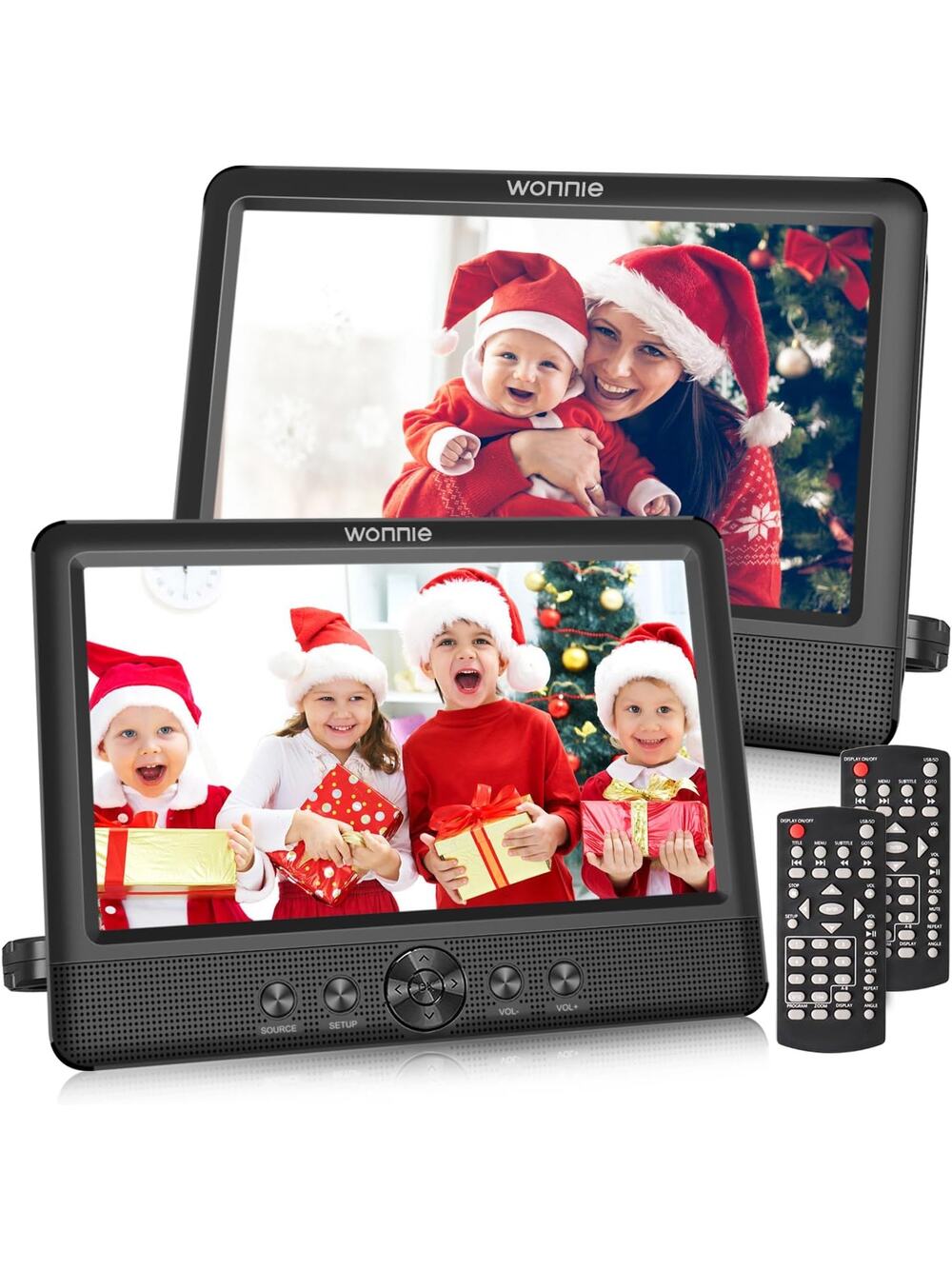 10.5" Two Car DVD Players Portable Dual Screen Headrest